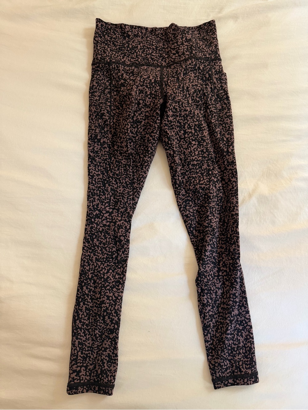 Athlete High-Waist Speckled Leggings - Black & Pink